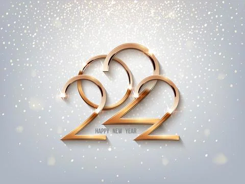 Happy New Year banner vector template. Winter holiday, Christmas congratulations Illustrazione stock
