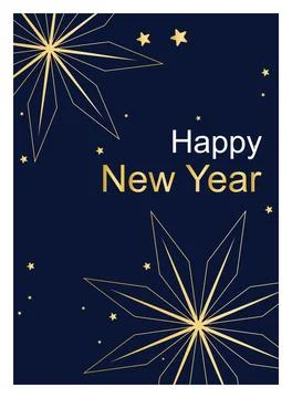 Happy New Year banner vector graphics Illustrazione stock