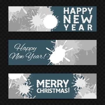Happy New Year banners Stock Illustration