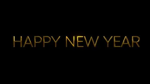 Happy New Year on black background. Stock Illustration