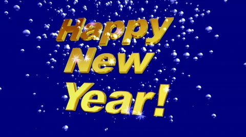Happy New Year With Bubbles Video stock 832132