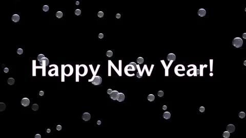 Happy New Year Bubbles Video stock 87347368