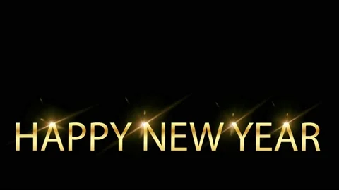 Happy New Year card design with orange sparkle. Stock Footage 158596991