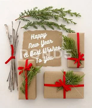 Happy New Year card Stock Photos