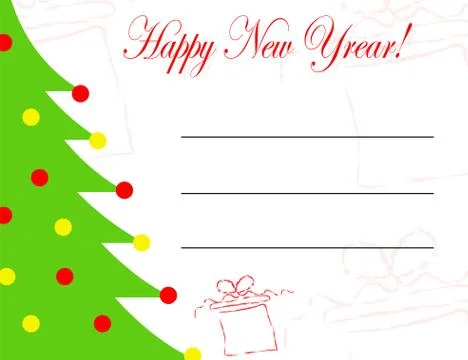 Happy new year card vector Stock Illustration