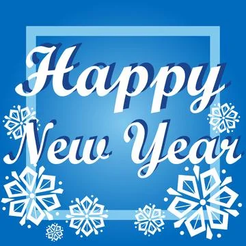 Happy New Year card. Vector template for new year celebration. Illustrazione stock