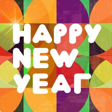 Happy New Year composition. Vector illustration イラスト素材