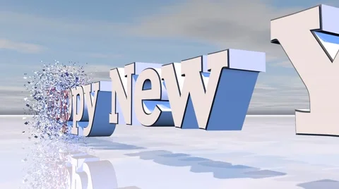 Happy New Year Confetti Explosion Stock Footage 44440527