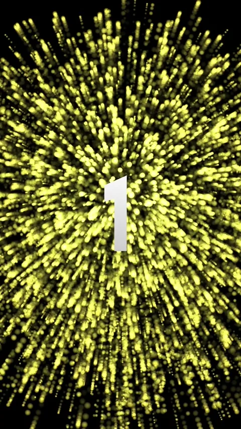 Happy New Year countdown 5 to 1 with fireworks vertical background 스톡 동영상 346666080