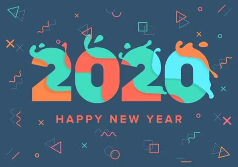 Happy New Year Decorative Celebration greetings card Stock Illustration