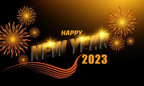 Happy new year effect text Stock Illustration