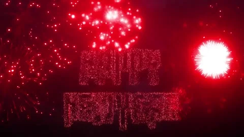 Happy new year exploding firework celebrate in the sky background Stock-Footage 322759431
