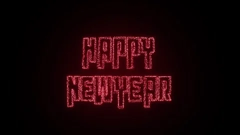 Happy new year exploding like firework no behind celebrate background Stock Footage 322911826