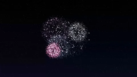 Happy new year firework Stock Footage 98457853