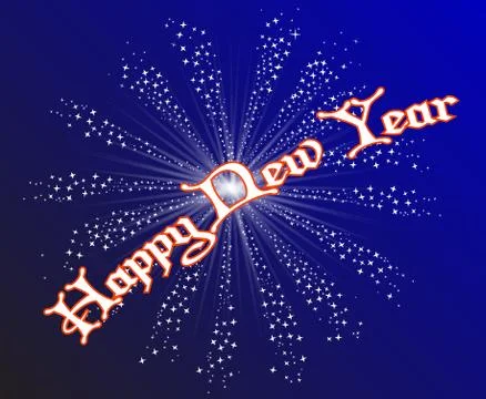 Happy New Year Firework Stock Illustration
