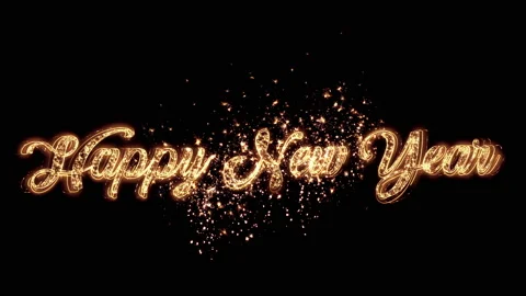Happy New Year Fireworks Video stock 121458904