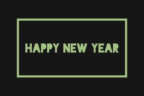 Happy new year flat typography text vector design Stock Illustration