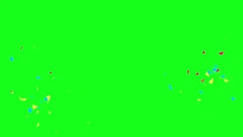 Happy New Year Flickering Message with Colorful Confetti Burst Stock Footage 256607202