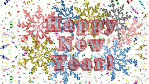 Happy new year Stock Footage 118128935