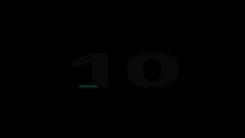 Happy new year glitch countdown numbers from 10 to 1 second Stock Footage 120836608