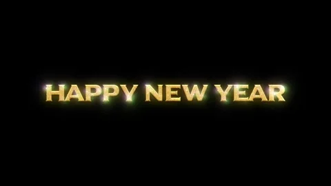 Happy New Year Glitter Text Animation Video stock 291764033