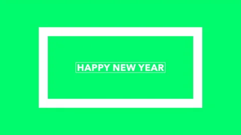 Happy New Year on green gradient Stock Footage 168092617