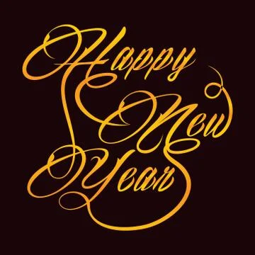 Happy New Year greeting - vector illustration Stock Illustration