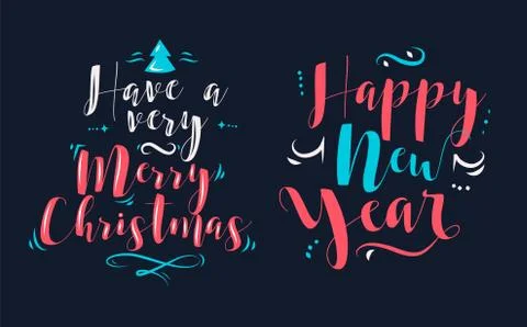 Happy New Year. Holiday Vector Illustration Stock Illustration