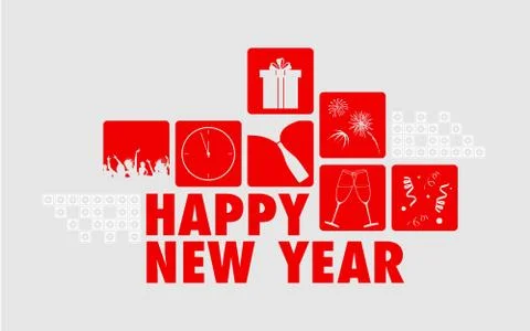 Happy New Year Stock Illustration