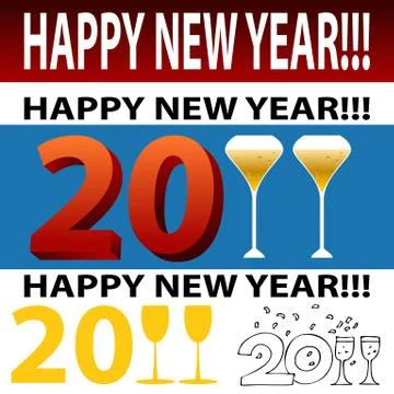 Happy new year Stock Illustration