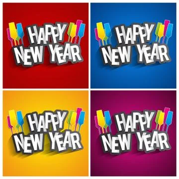 Happy New Year Stock Illustration