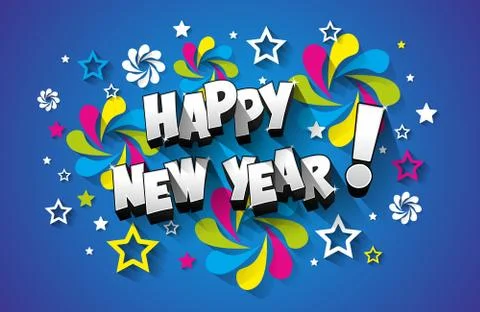 Happy new year Stock Illustration