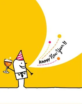 Happy new year Stock Illustration