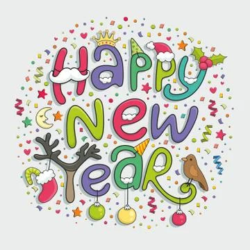 Happy new year Stock Illustration