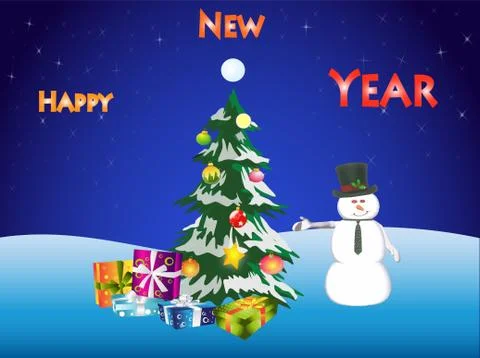 Happy new year Stock Illustration