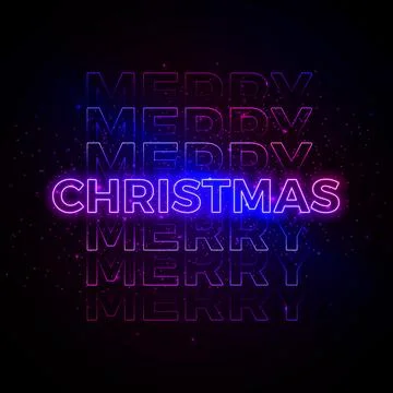 Happy New Year Illustration with Glowing Neon Light Typography Lettering on Dark Illustrazione stock