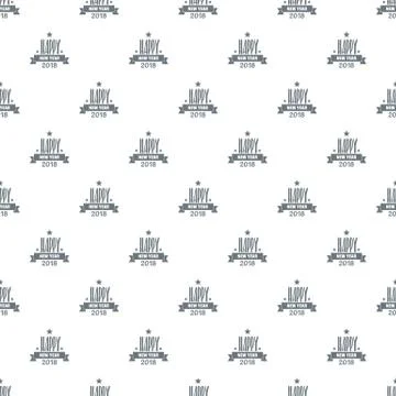 Happy new year lettering pattern seamless Illustrazione stock