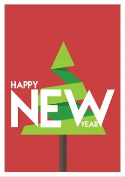 Happy New Year merry christmas 2017 background Stock Illustration