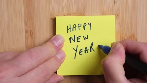 Happy New Year Message Video stock 288352976