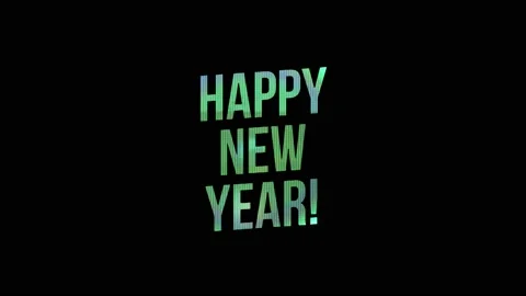 Happy new year motion text animation with glitch effect and abstract colors Stock Footage 224290891