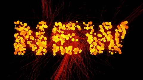 Happy New Year - Particles Video stock 70850071