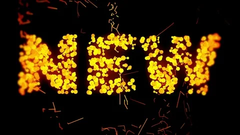 Happy New Year - Particles Stock Footage 70887506