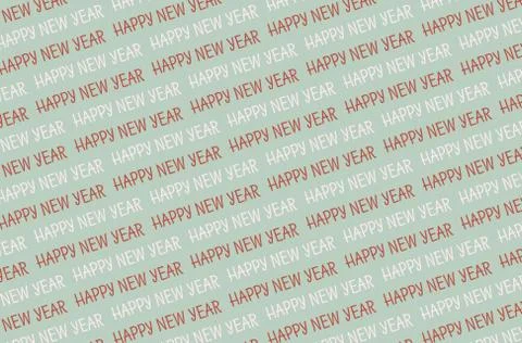 Happy new year pattern Stock Illustration