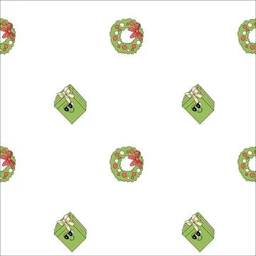 Happy new year pattern with y2k elements. Groovy characters background Stockillustratie