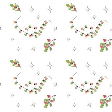 Happy new year pattern with y2k elements. Groovy characters background イラスト素材