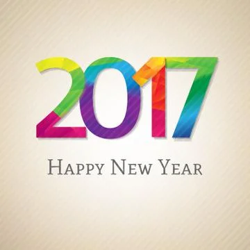 Happy New Year Postcard Stock Illustration