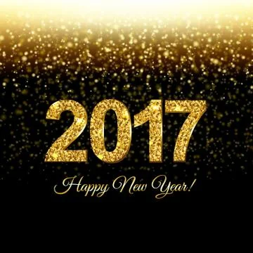 Happy New Year Postcard Stock Illustration