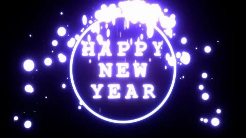 Happy new year presentation theme, New year background, 3D text Stock Illustration