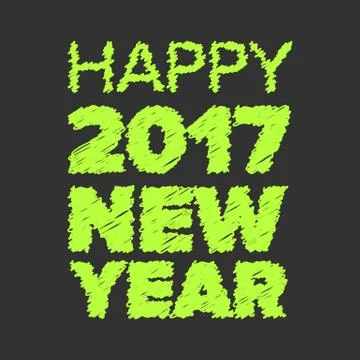 Happy new year sign Illustrazione stock