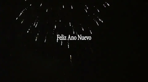 Happy New Year in Spanish Stock Footage 24673846
